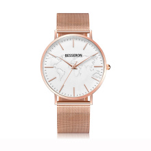 2020 fashionable rose gold pvd plating women quartz watch white unique wristwatches